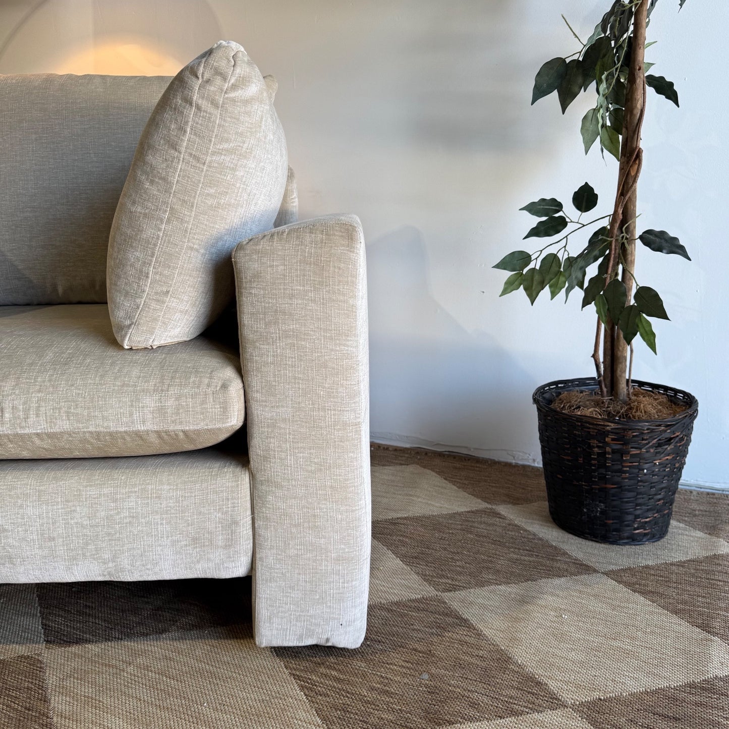 Interior Define Hayley Chair And A Half in Beige Performance Fabric