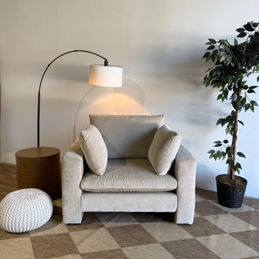 Interior Define Hayley Chair And A Half in Beige Performance Fabric