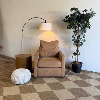 Interior Define Sadie Reclining Chair in Brown Leather