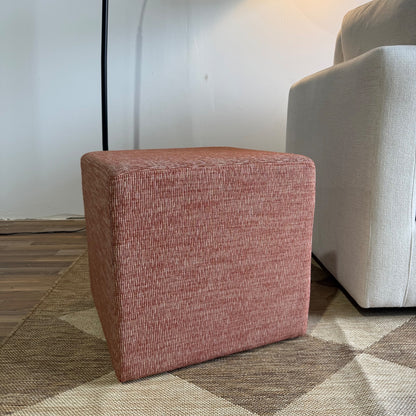 Interior Define Conor Square Stool Ottoman in Copper Performance Blakely
