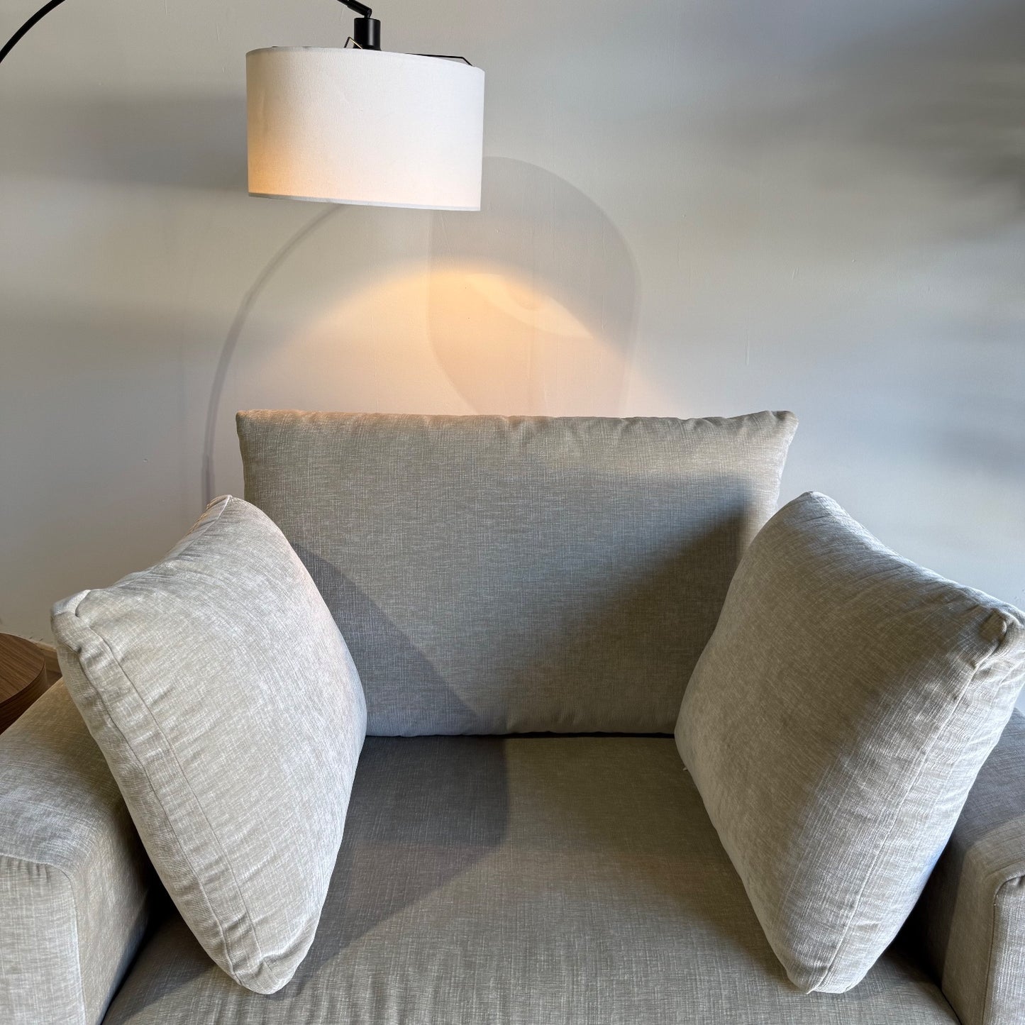 Interior Define Hayley Chair And A Half in Beige Performance Fabric