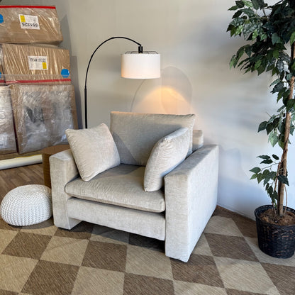 Interior Define Hayley Chair And A Half in Beige Performance Fabric