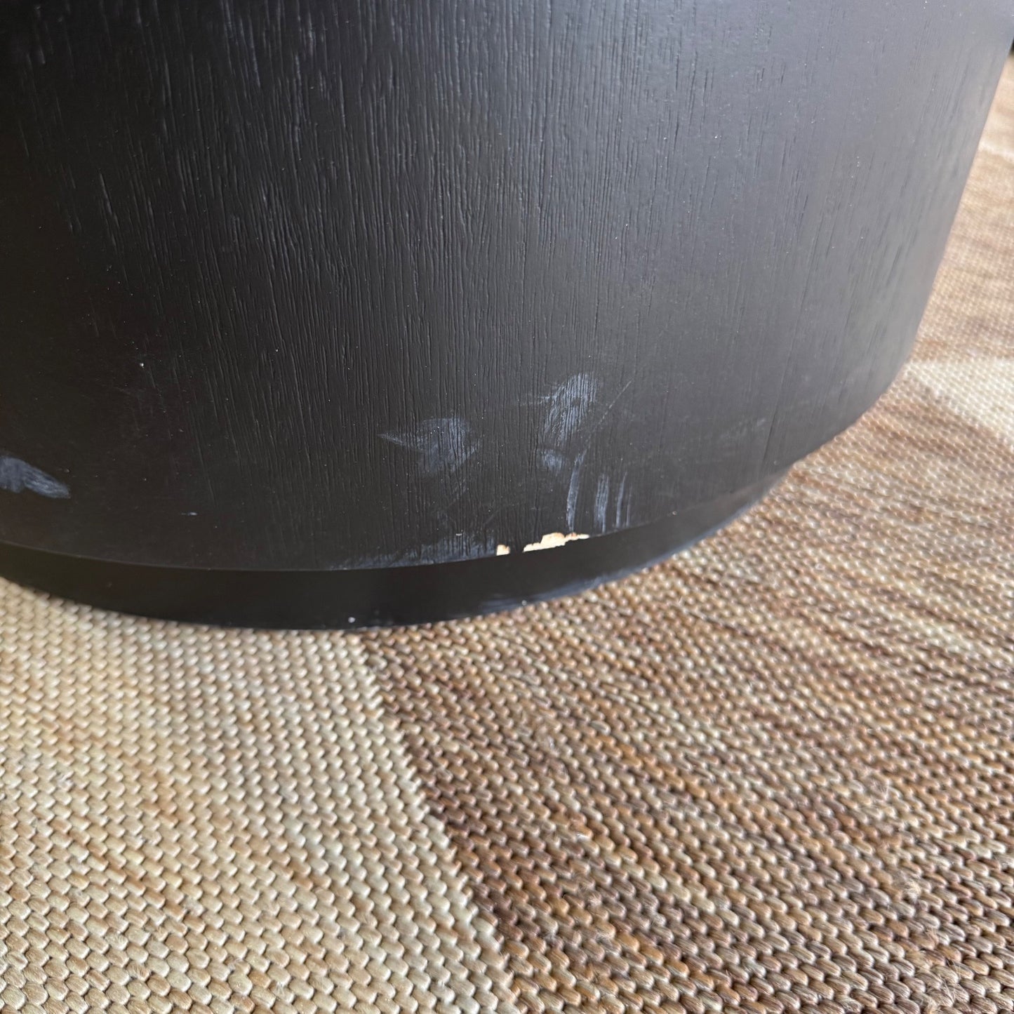 Interior Define Nina Round Coffee Table in Black Stain on Rubberwood