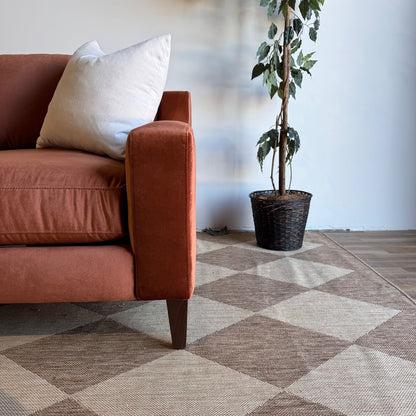 Interior Define Saylor Sofa in Rust Performance Velvet