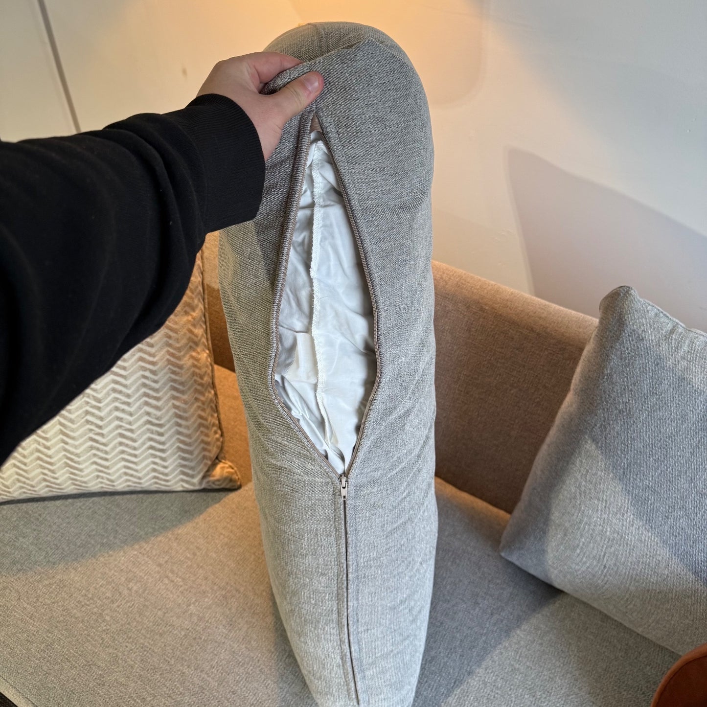 Interior Define Sloan Sleeper Sofa in Grey Performance Fabric