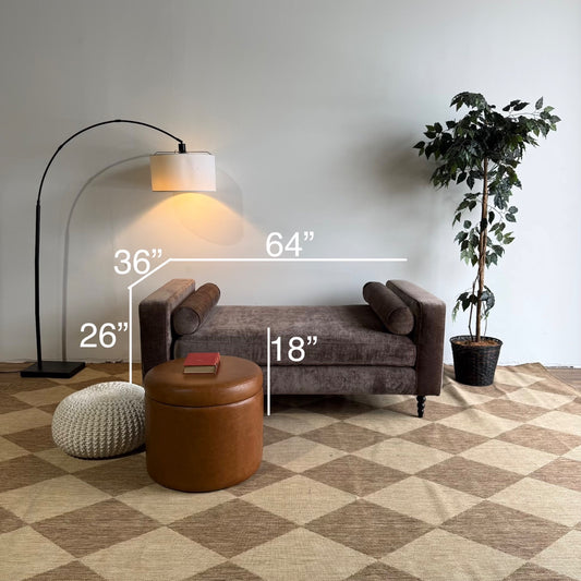 Interior Define Sloan Daybed in Brown Performance Vintage Velvet