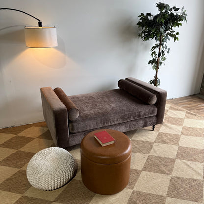 Interior Define Sloan Daybed in Brown Performance Vintage Velvet