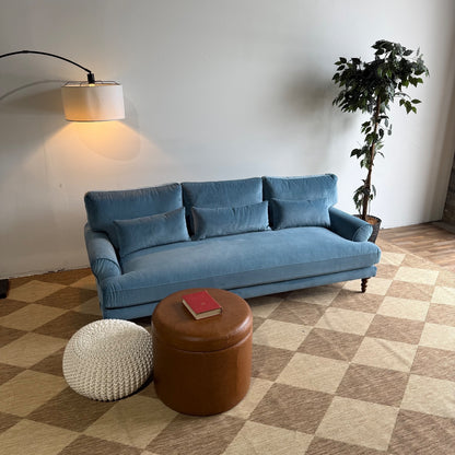 Sofa in Blue Performance Velvet