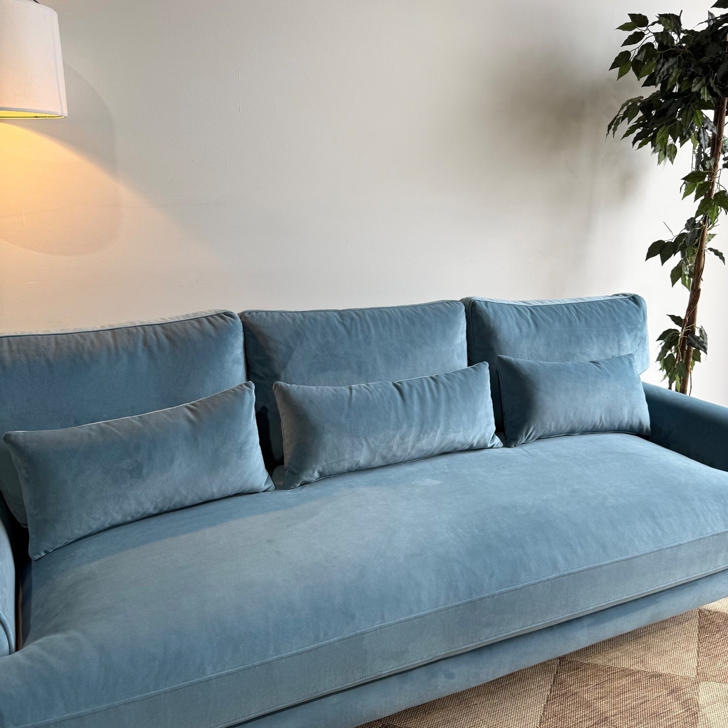 Sofa in Blue Performance Velvet