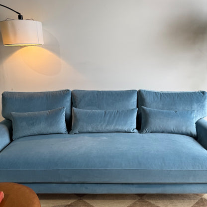 Sofa in Blue Performance Velvet