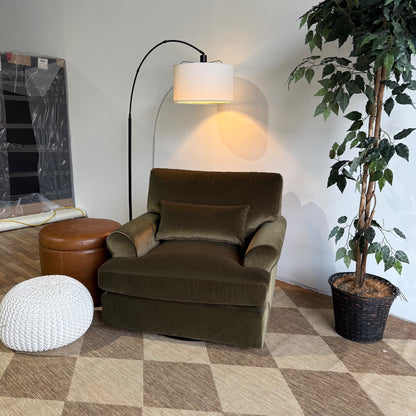 Interior Define Maxwell Swivel Chair in Green Performance Velvet