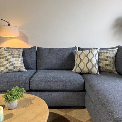 Marin 2 Piece L-Shape Sectional in Indigo Blue