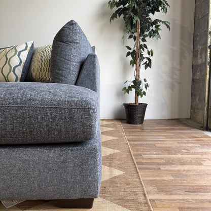 Marin 2 Piece L-Shape Sectional in Indigo Blue