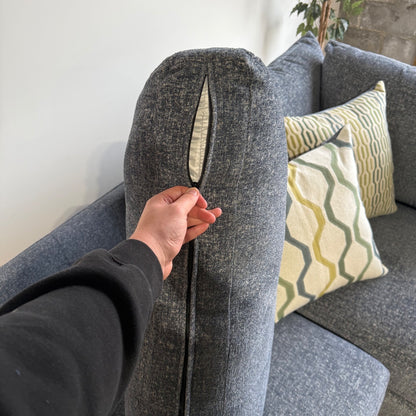 Marin 2 Piece L-Shape Sectional in Indigo Blue