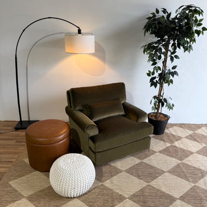 Interior Define Maxwell Swivel Chair in Green Performance Velvet