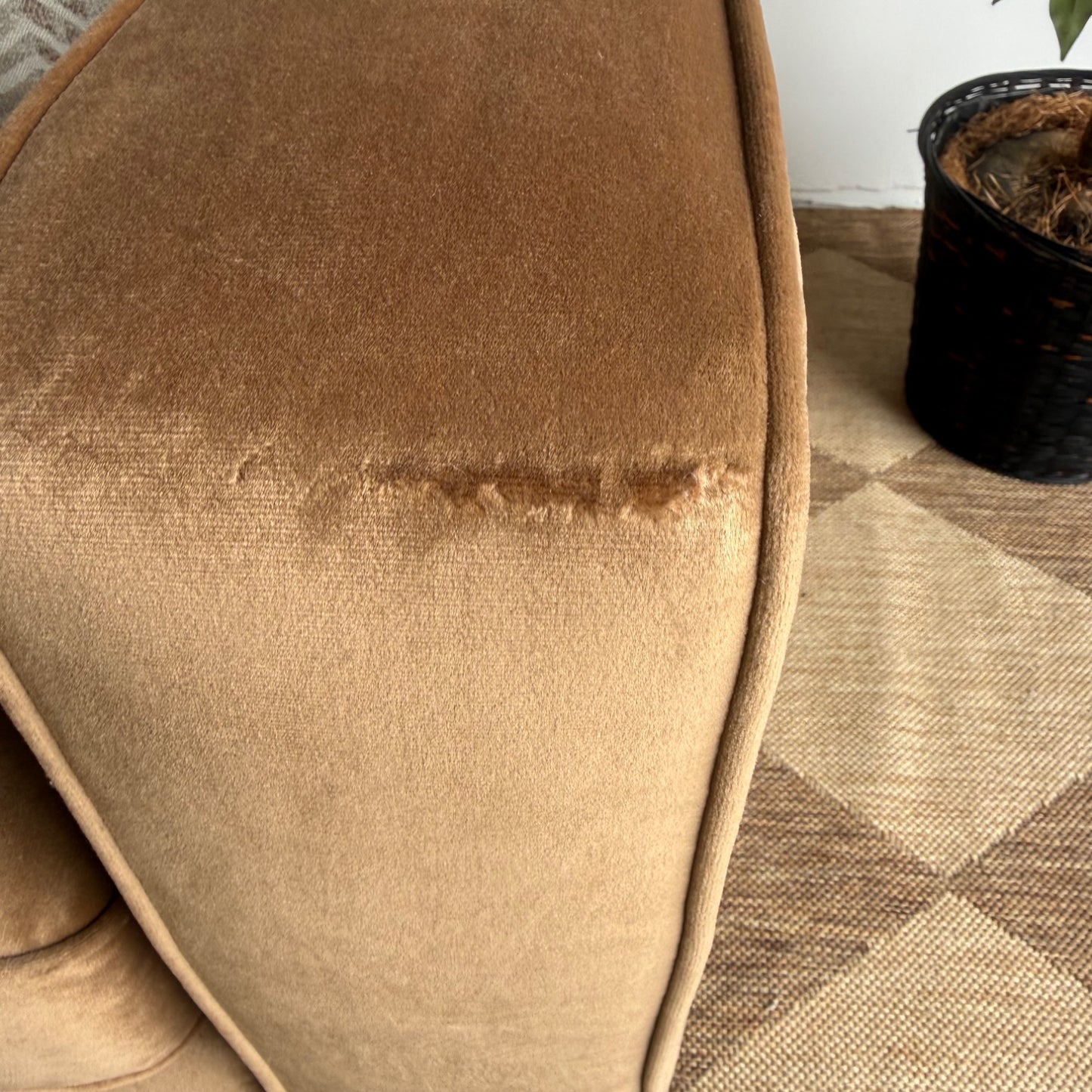 Interior Define James Corner Sectional in Brown Performance Velvet