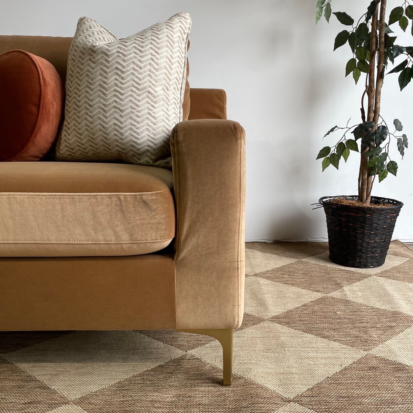 Interior Define Sloan Sofa in Brown Performance Velvet