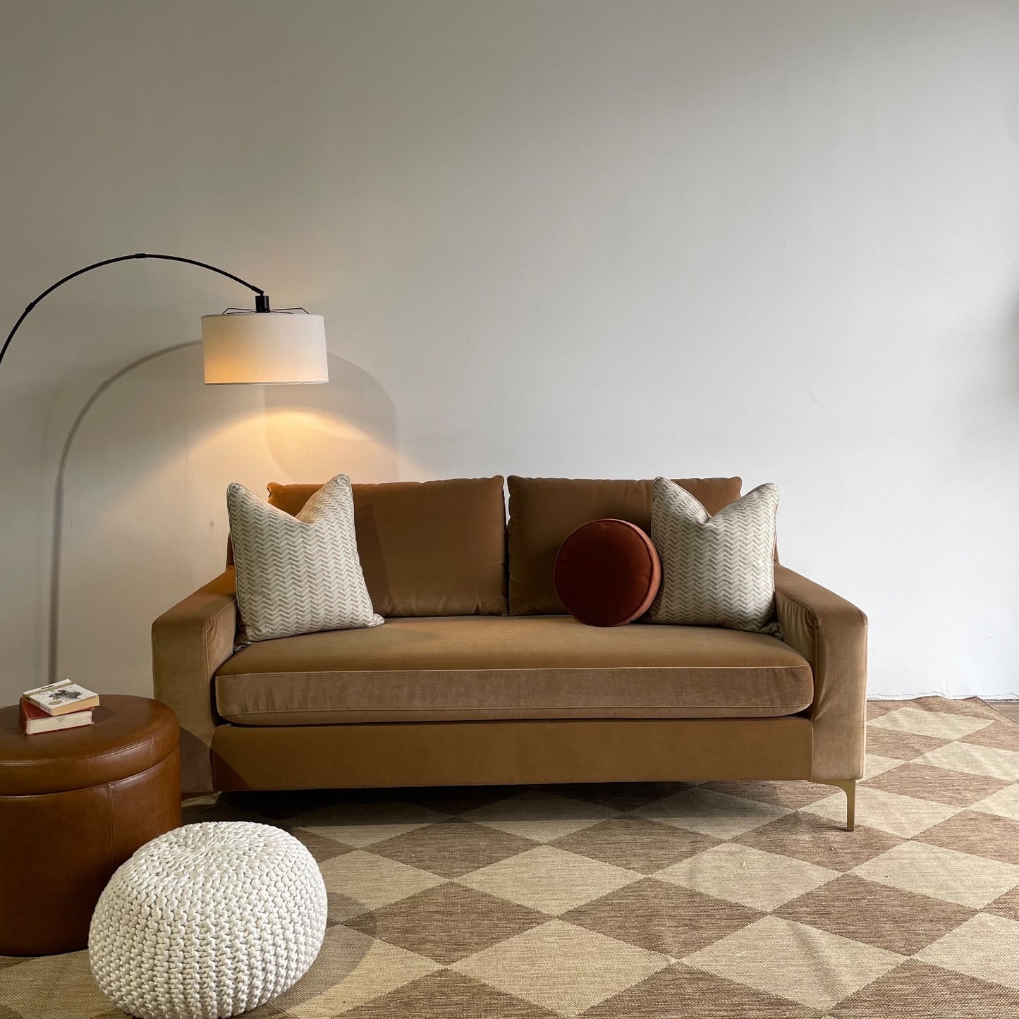 Interior Define Sloan Sofa in Brown Performance Velvet