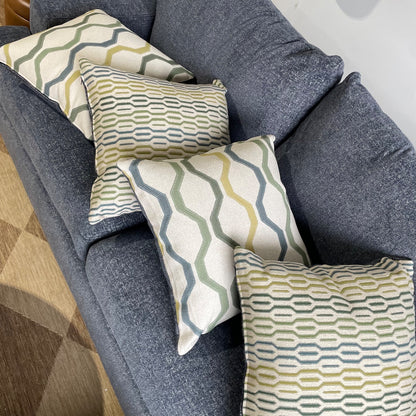 Marin 2 Piece L-Shape Sectional in Indigo Blue