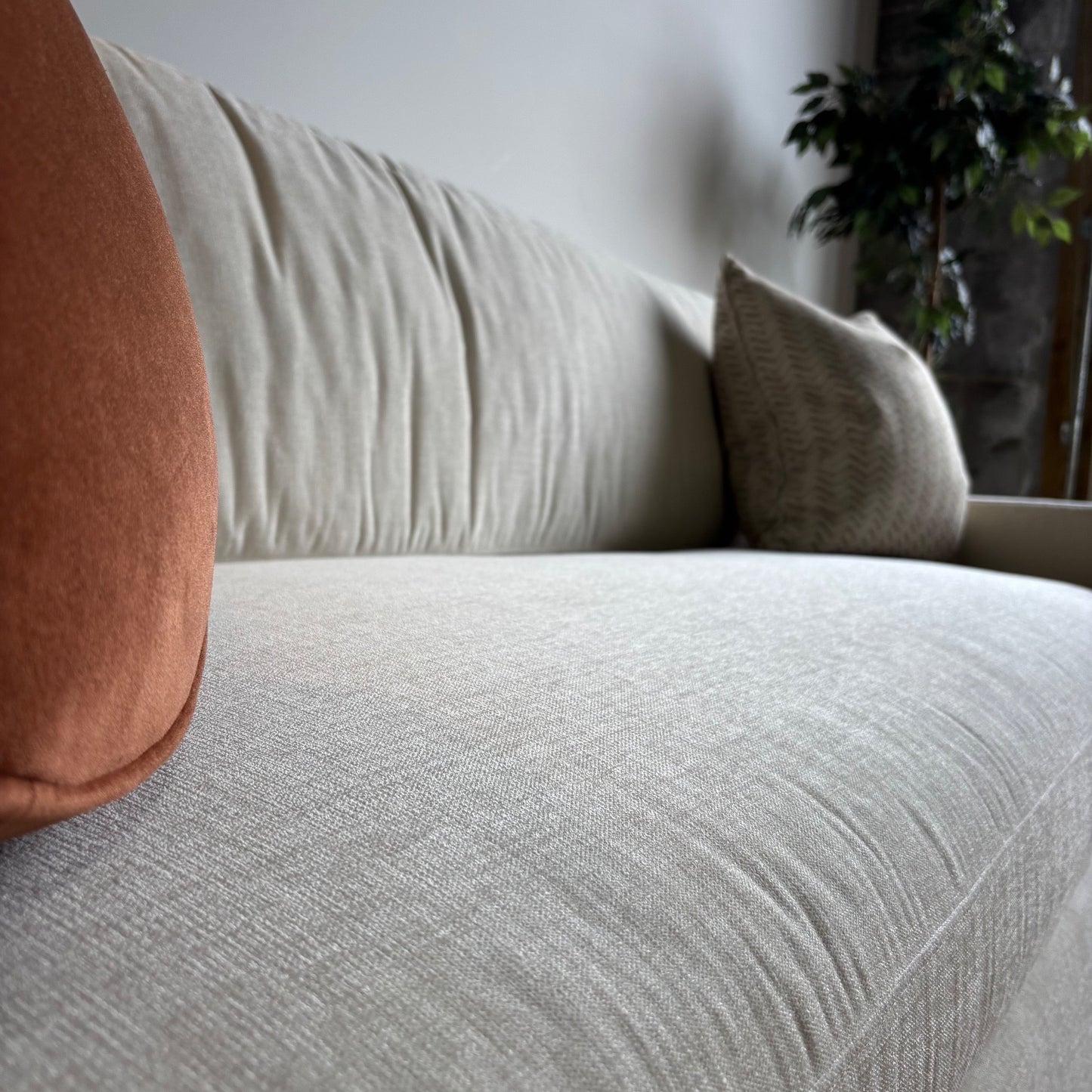 Interior Define Ella Sofa in Cream Performance Fabric