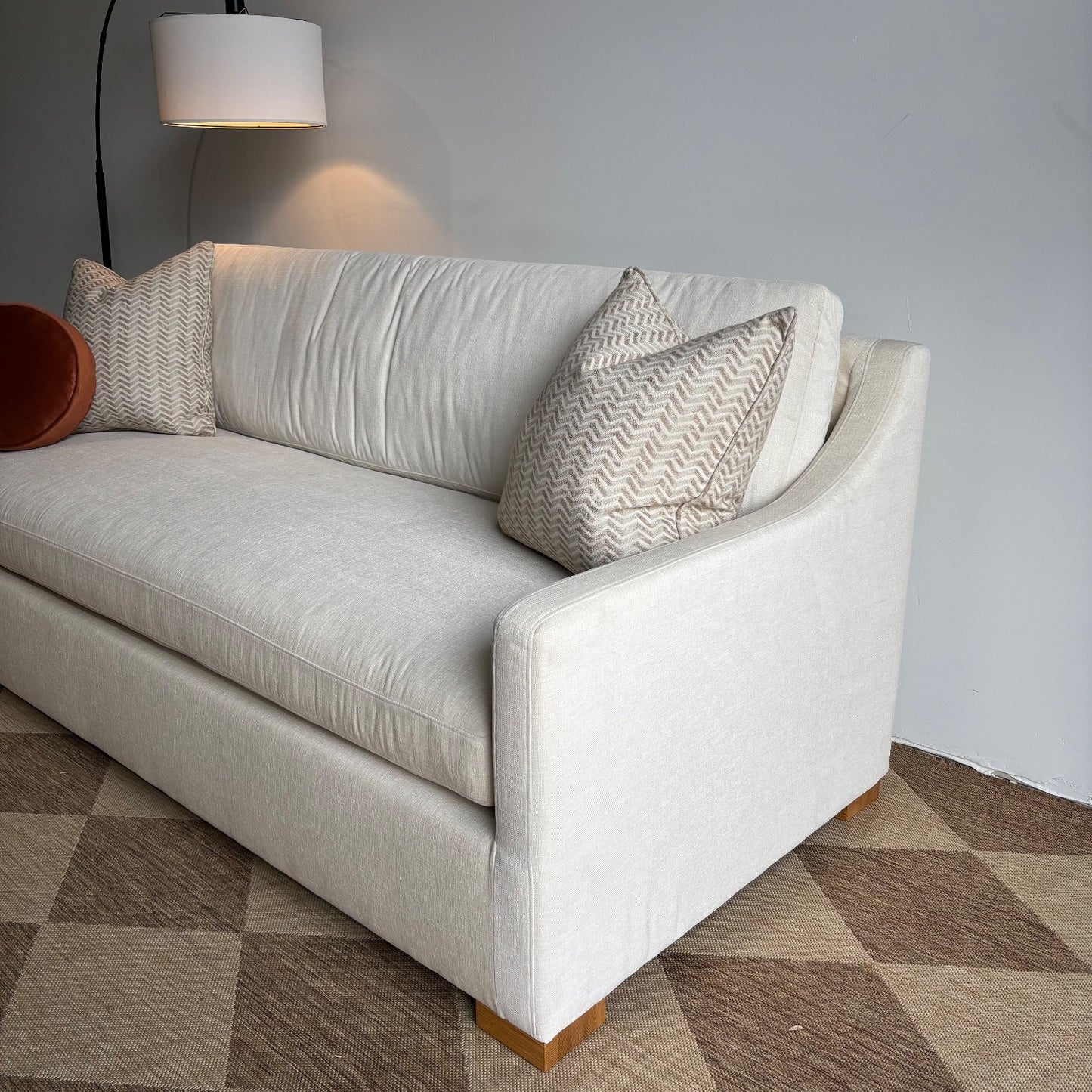 Interior Define Ella Sofa in Cream Performance Fabric