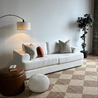 Interior Define Lee Sofa in White Performance Fabric