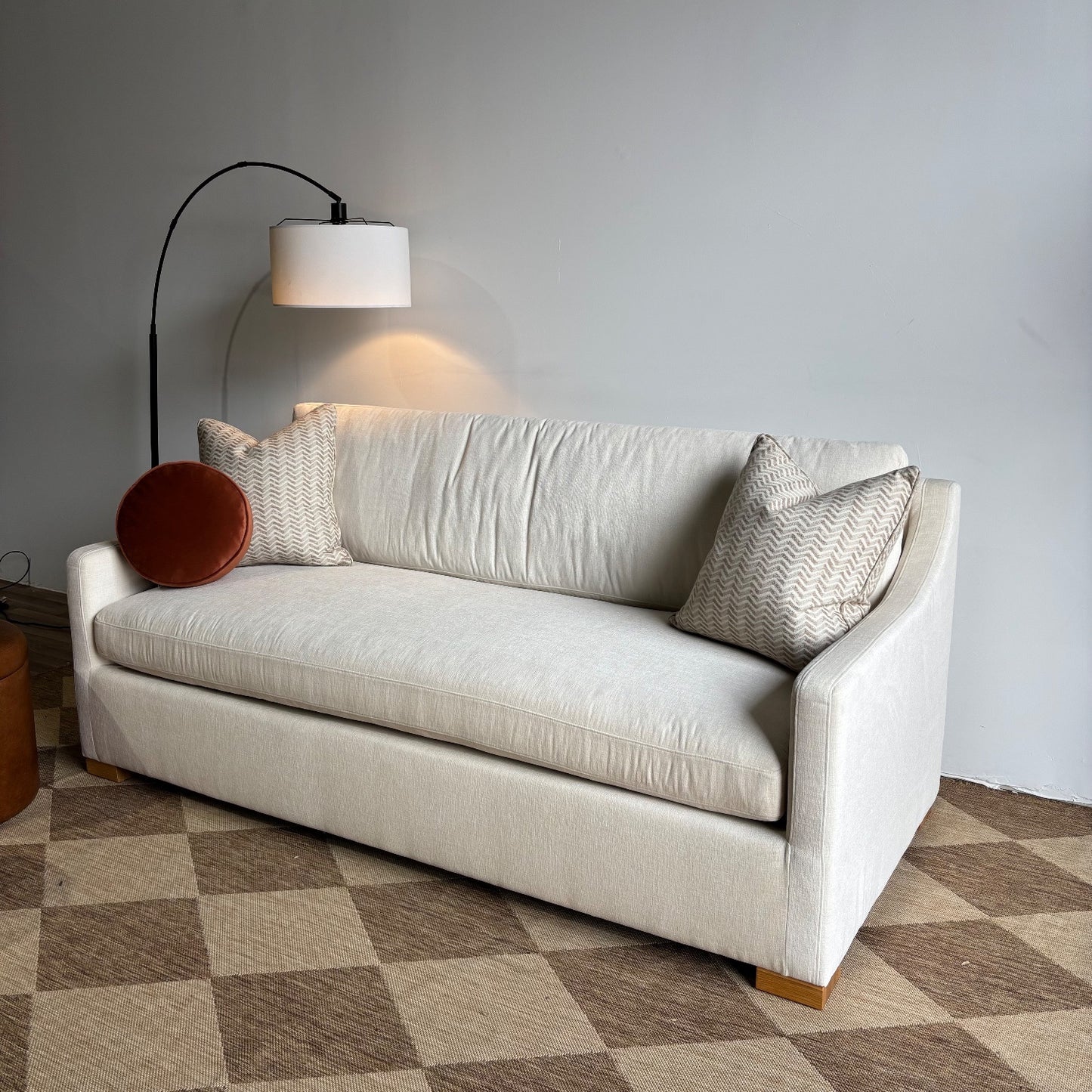 Interior Define Ella Sofa in Cream Performance Fabric
