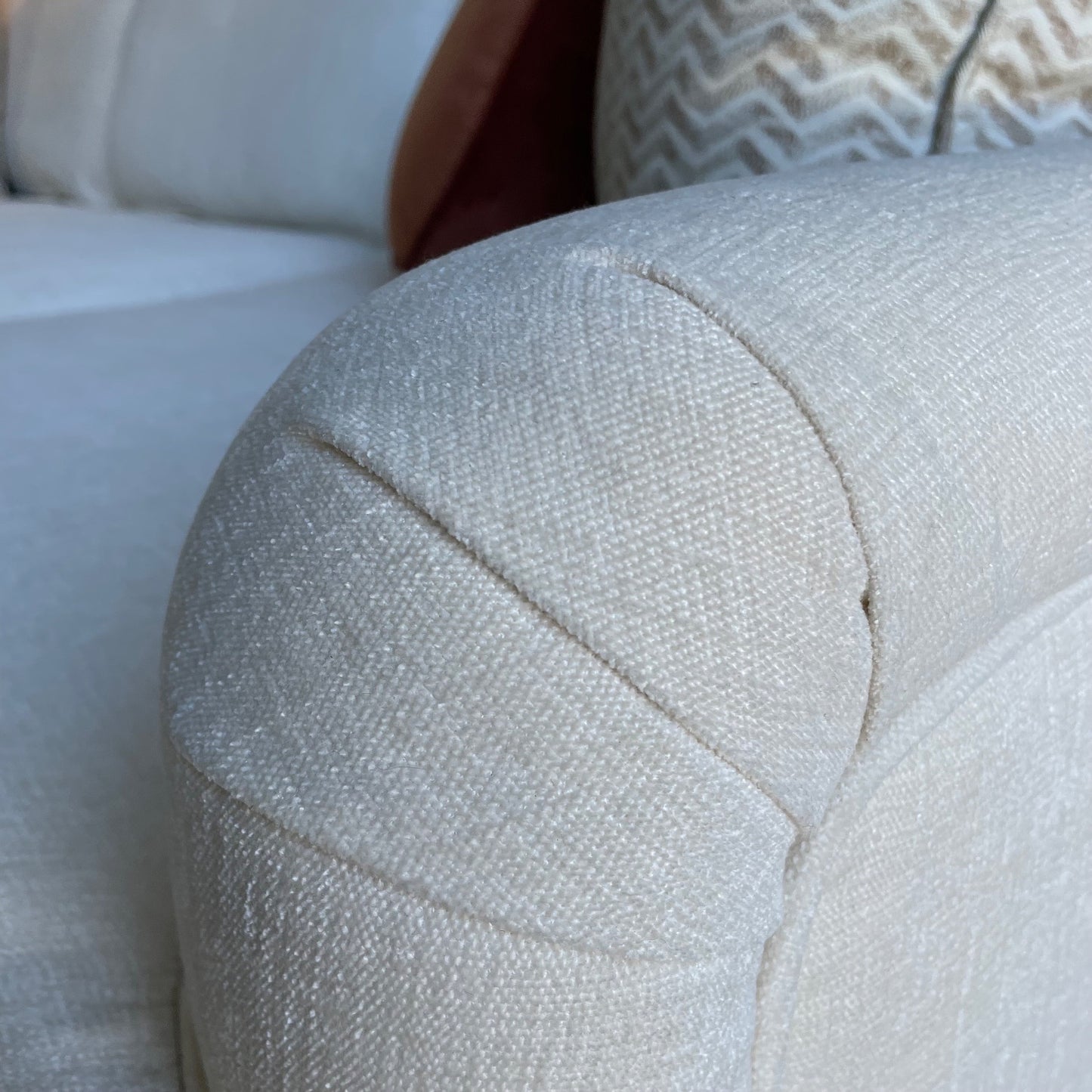 Interior Define Alexander 2-piece Sectional in Cream Performance Chenille