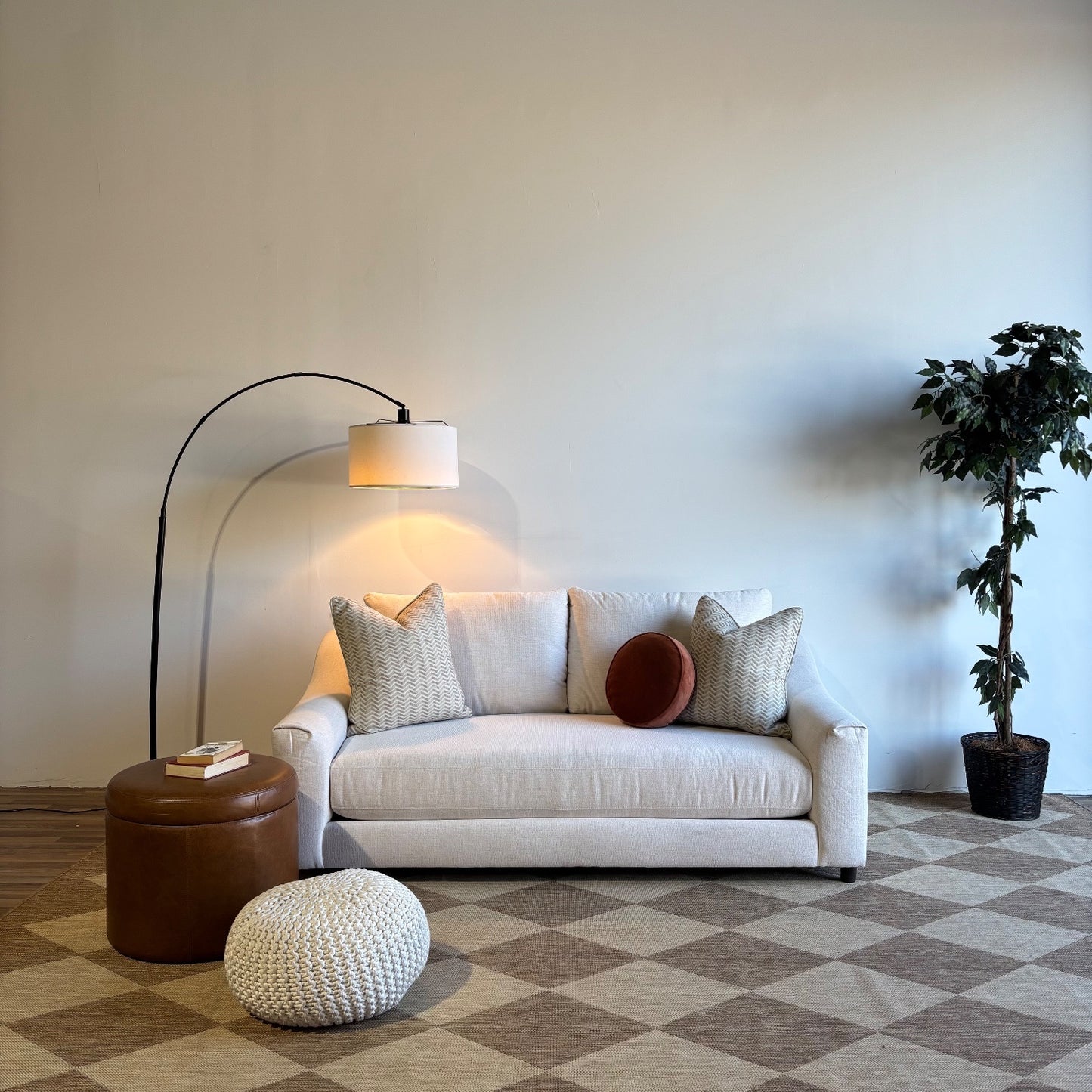 Interior Define Saylor Sofa in Cream Performance Fabric