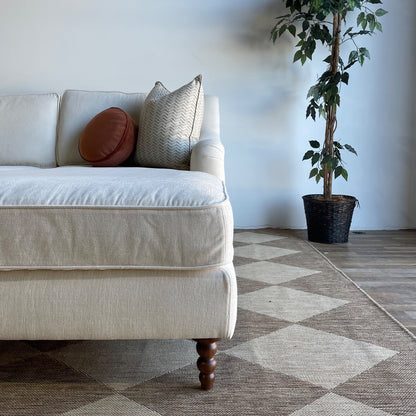 Interior Define Alexander 2-piece Sectional in Cream Performance Chenille