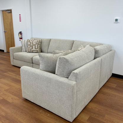 Willow Modular L-Shape Sectional in Beige Fabric