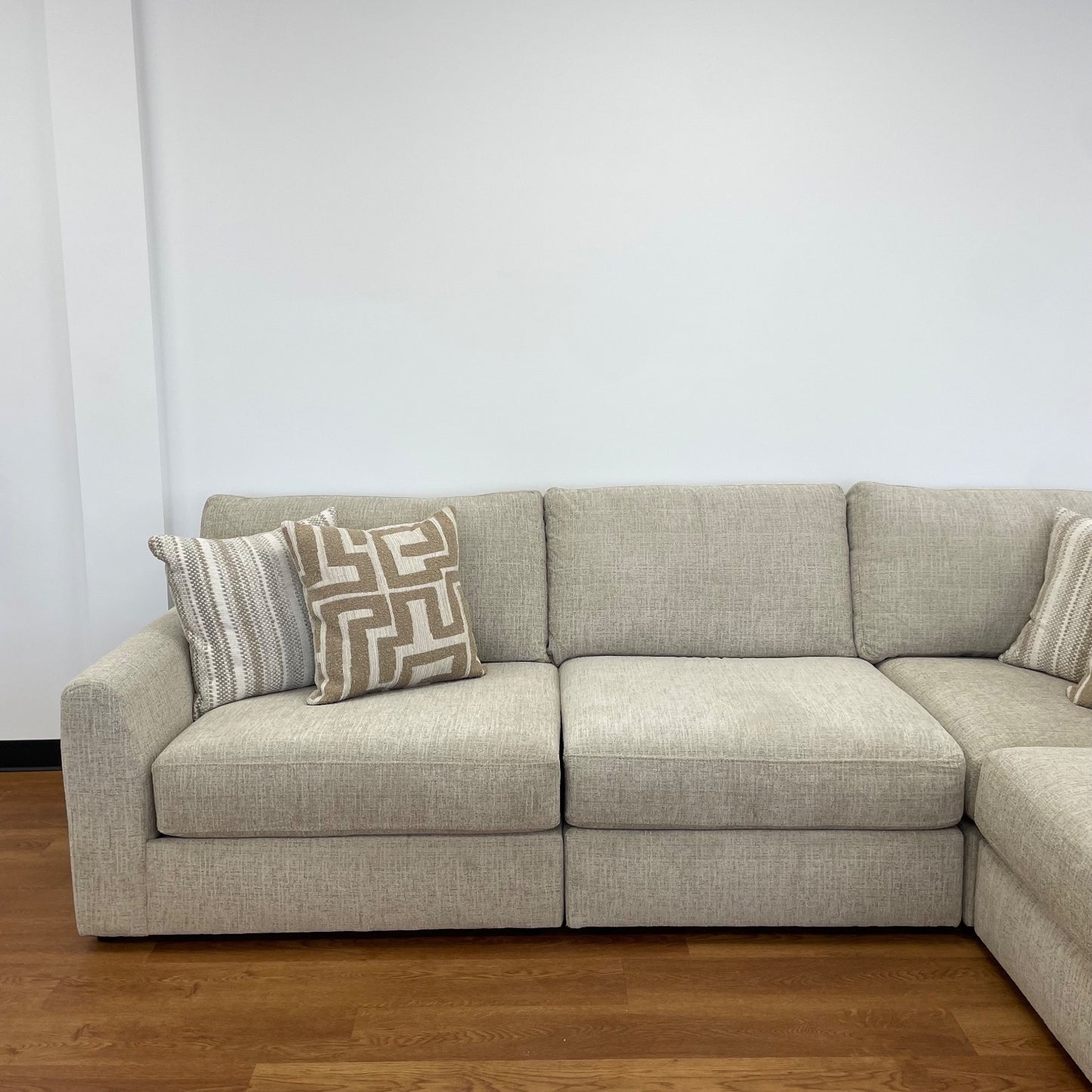 Willow Modular L-Shape Sectional in Beige Fabric