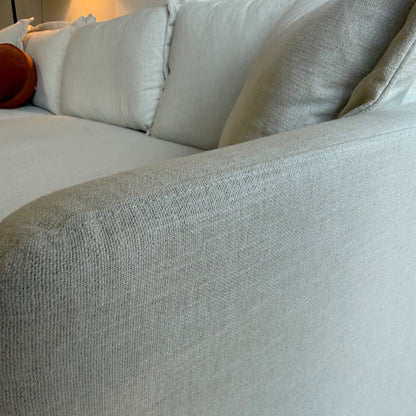 Interior Define Skylar Chaise Sectional in Cream Performance Fabric