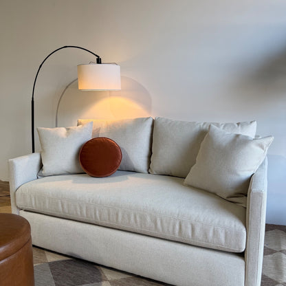 Interior Define Scarlett Loveseat in White Performance Fabric