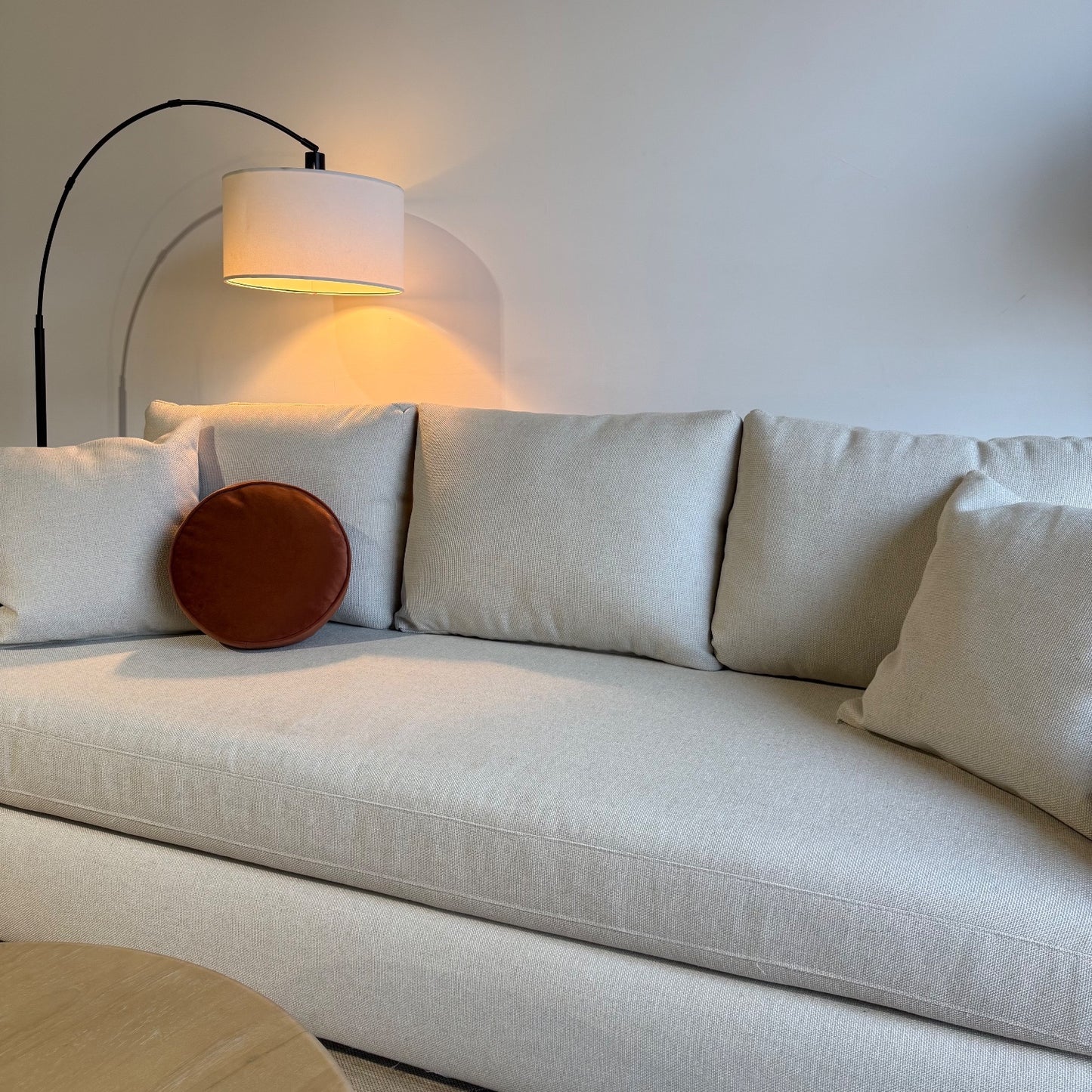 Interior Define Scarlett Sofa in White Performance Fabric