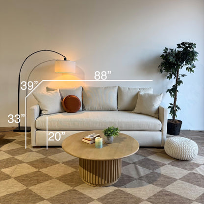 Interior Define Scarlett Sofa in White Performance Fabric