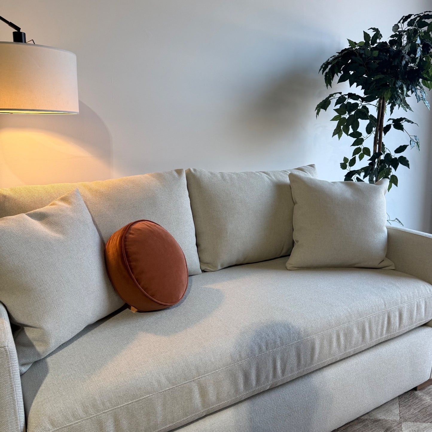 Interior Define Scarlett Loveseat in White Performance Fabric