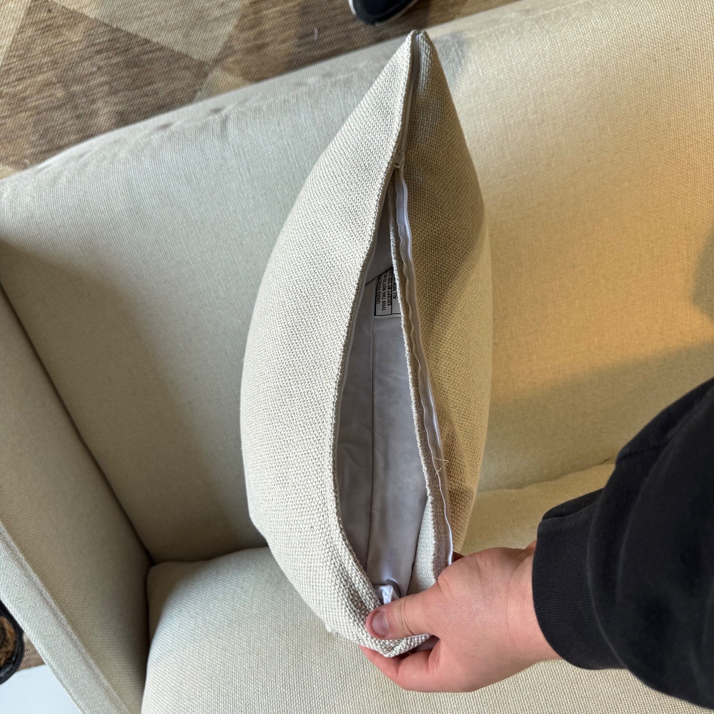 Interior Define Scarlett Loveseat in White Performance Fabric