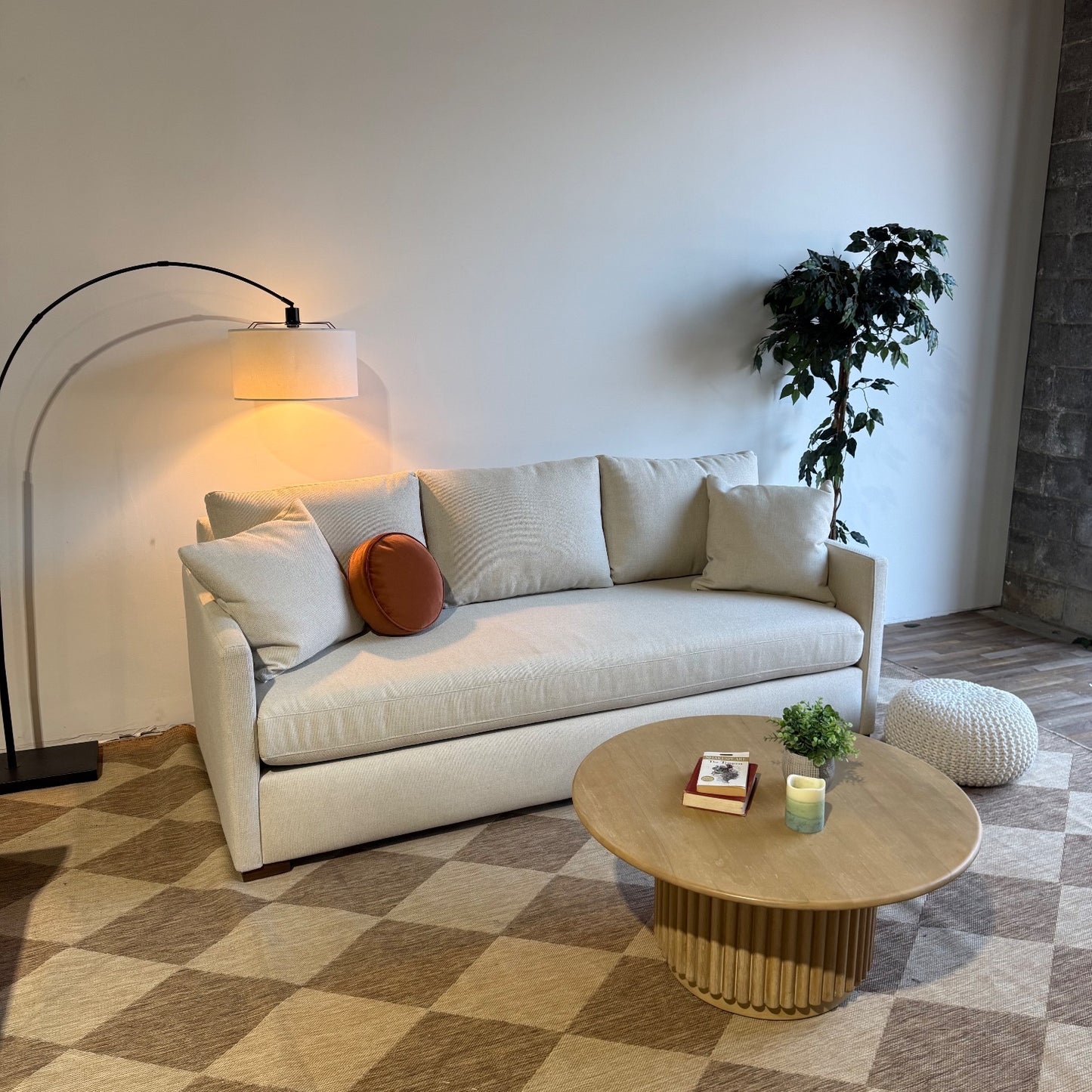 Interior Define Scarlett Sofa in White Performance Fabric