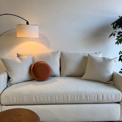 Interior Define Scarlett Loveseat in White Performance Fabric