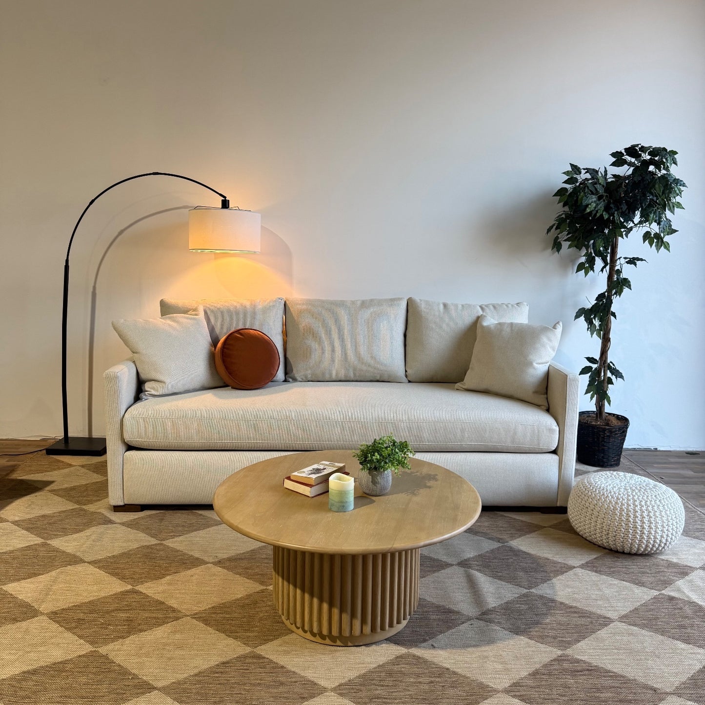 Interior Define Scarlett Sofa in White Performance Fabric