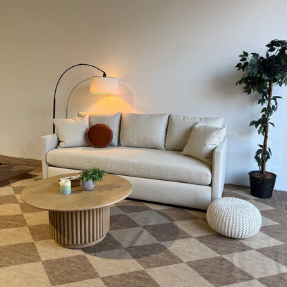 Interior Define Scarlett Sofa in White Performance Fabric