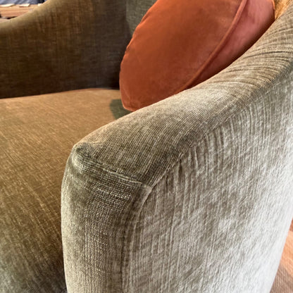 Interior Define Savona Swivel Chair in Green Performance Fabric