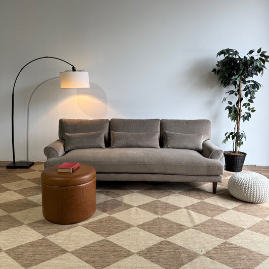 Interior Define Maxwell Sofa in Grey Performance Plush Velvet