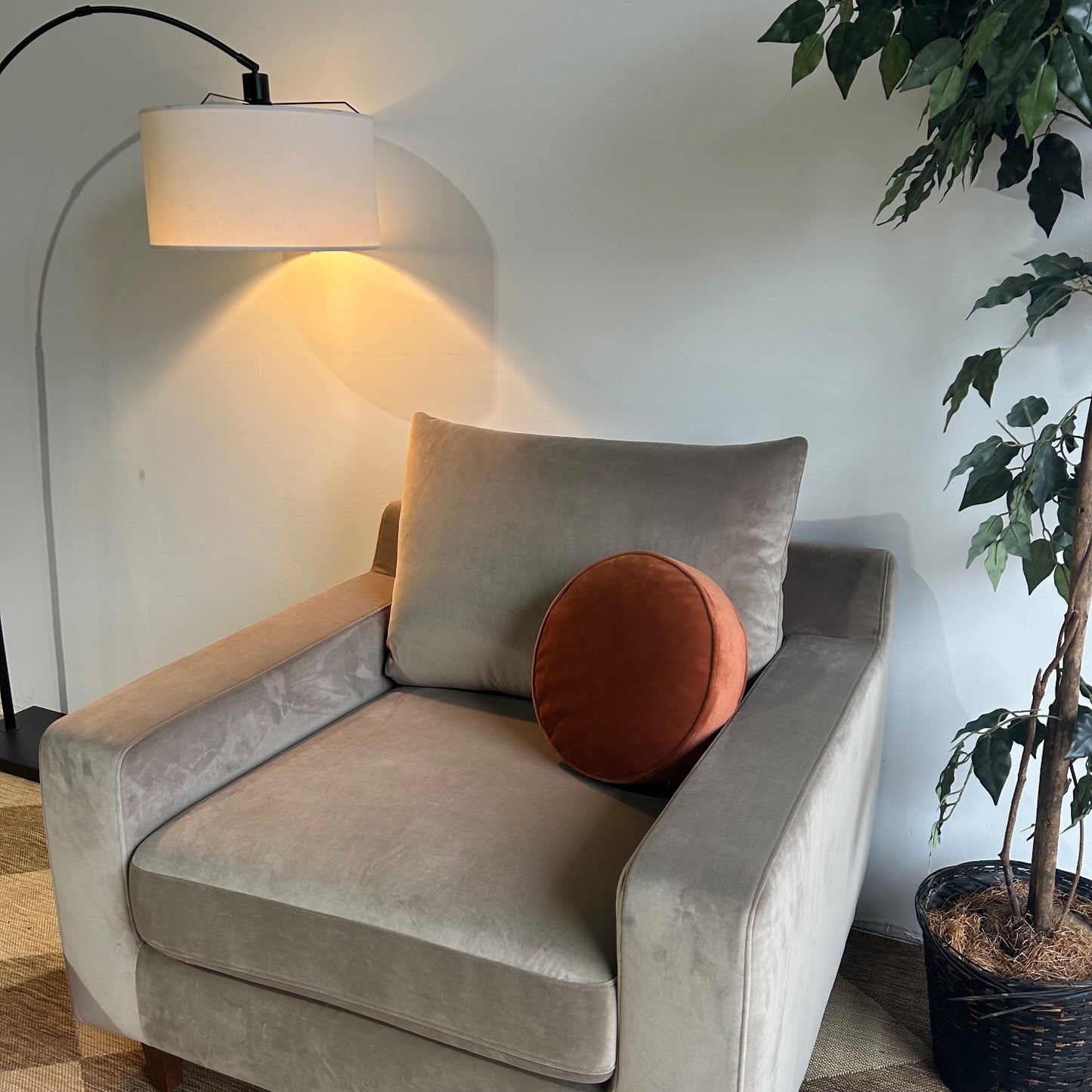 Interior Define Sloan Chair In Grey Mod Velvet