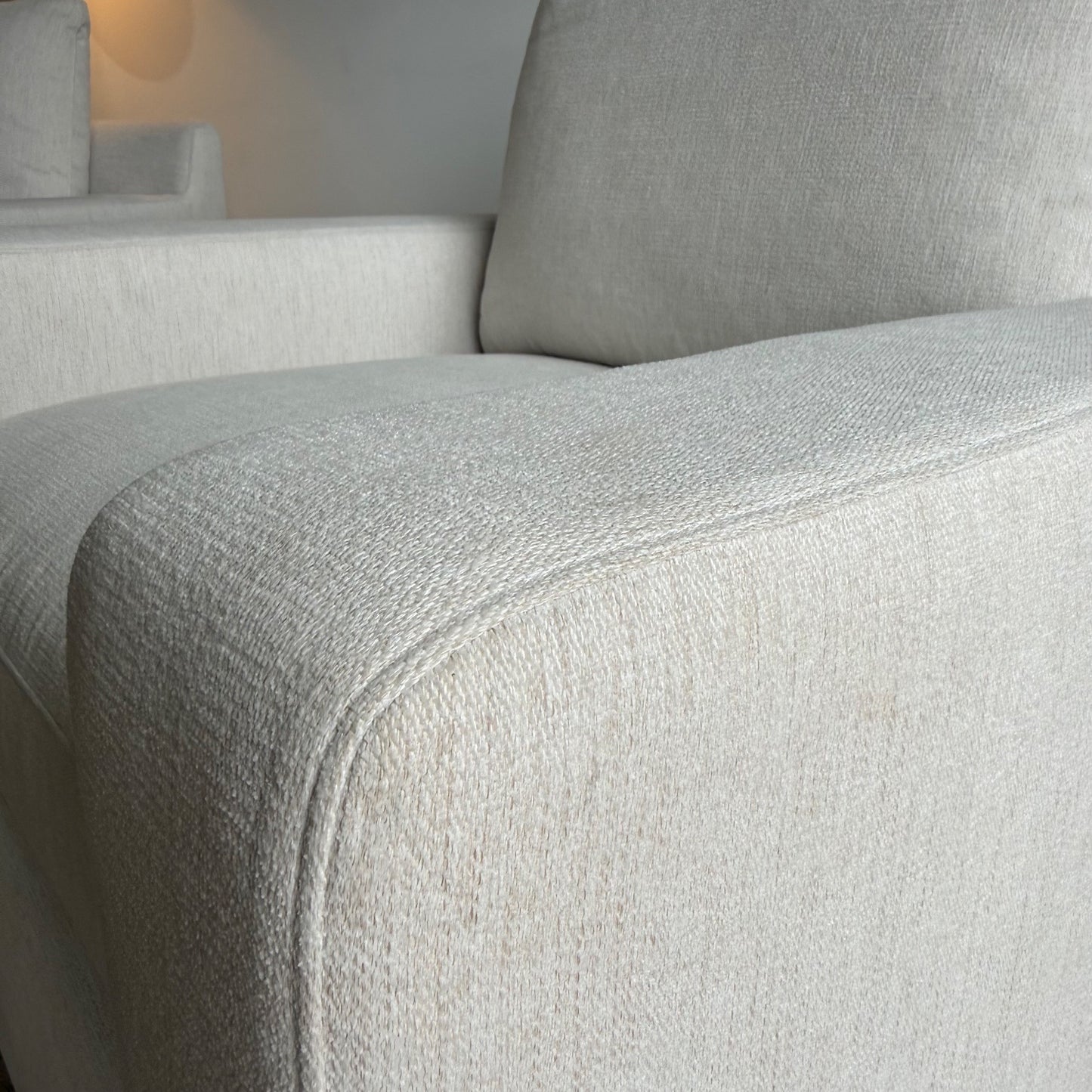 Interior Define Sloan Accent Chairs in White Performance Fabric