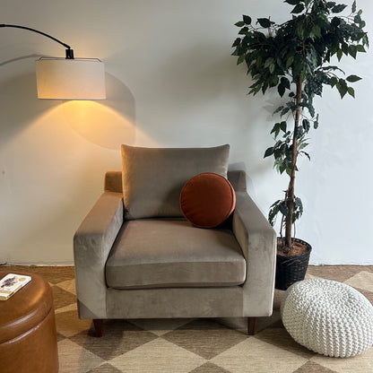 Interior Define Sloan Chair In Grey Mod Velvet