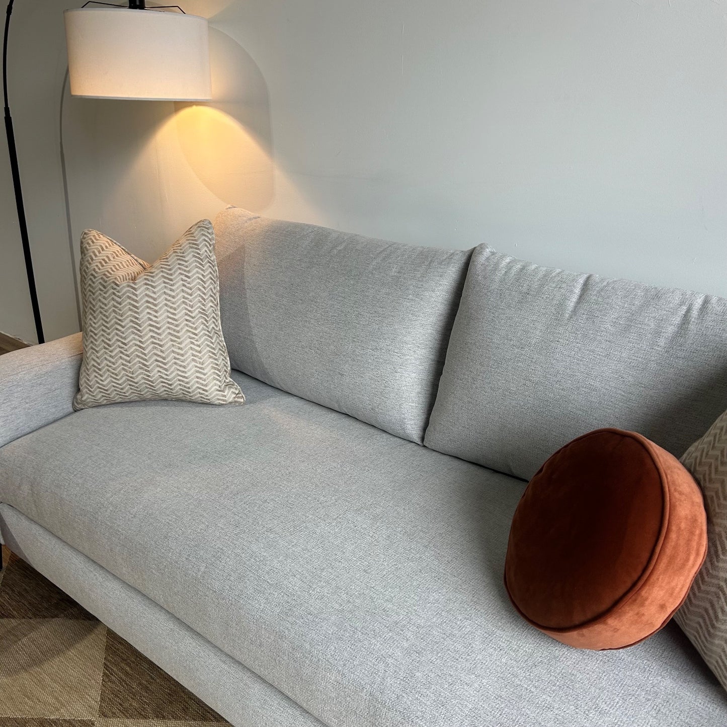 Interior Define Sloan 2-seat Sofa In Gray Performance Antimicrobial Chenille