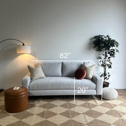 Interior Define Sloan 2-seat Sofa In Gray Performance Antimicrobial Chenille