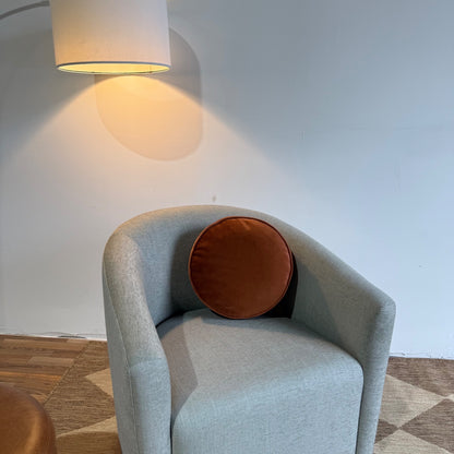 Interior Define Tegan Swivel Chair in Blue Performance Fabric